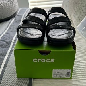 Croc Boca Sequin Strappy Wdgw black